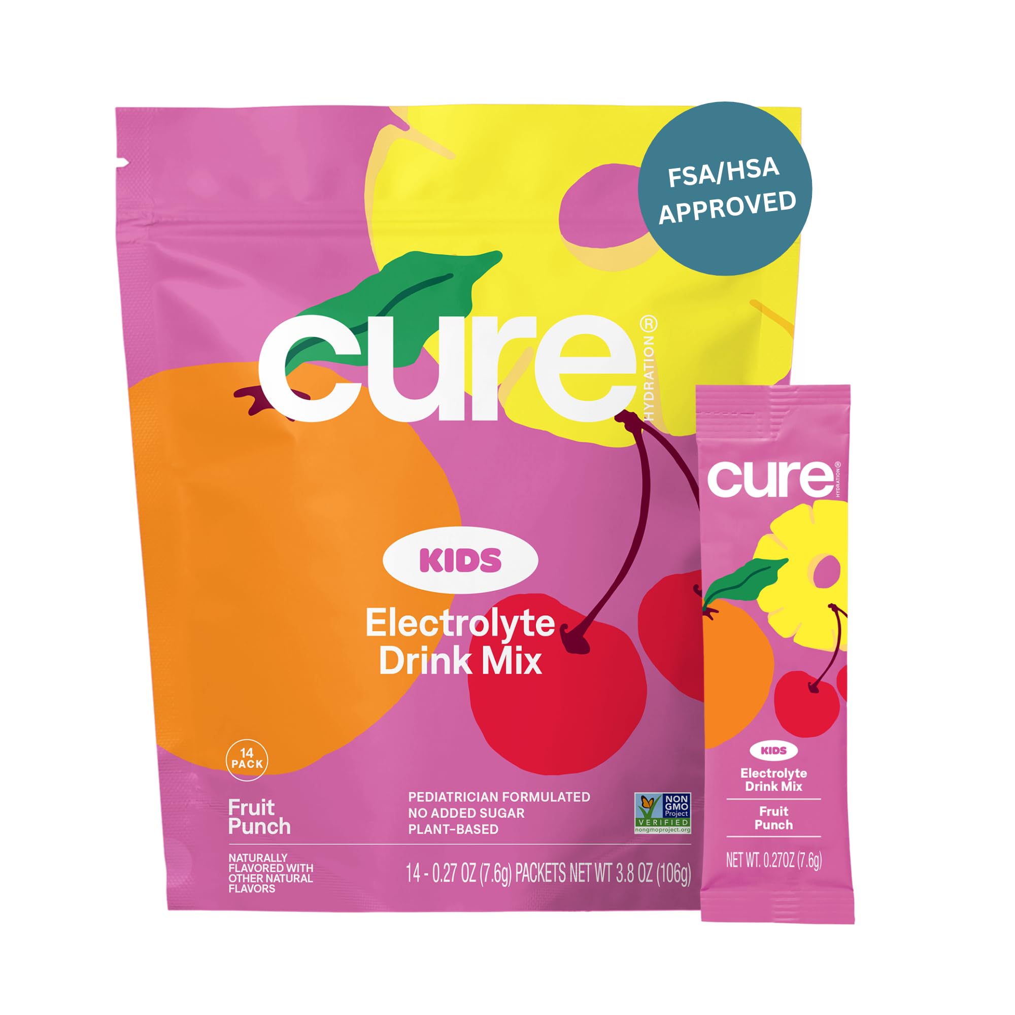 Cure Hydration Fruit Punch 14-pack box front label