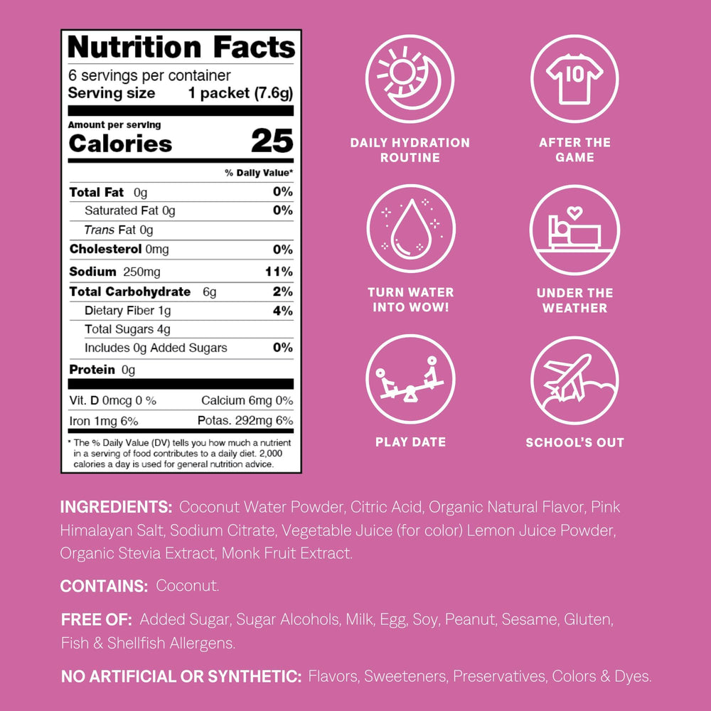 Cure Hydration Fruit Punch packets and box interior