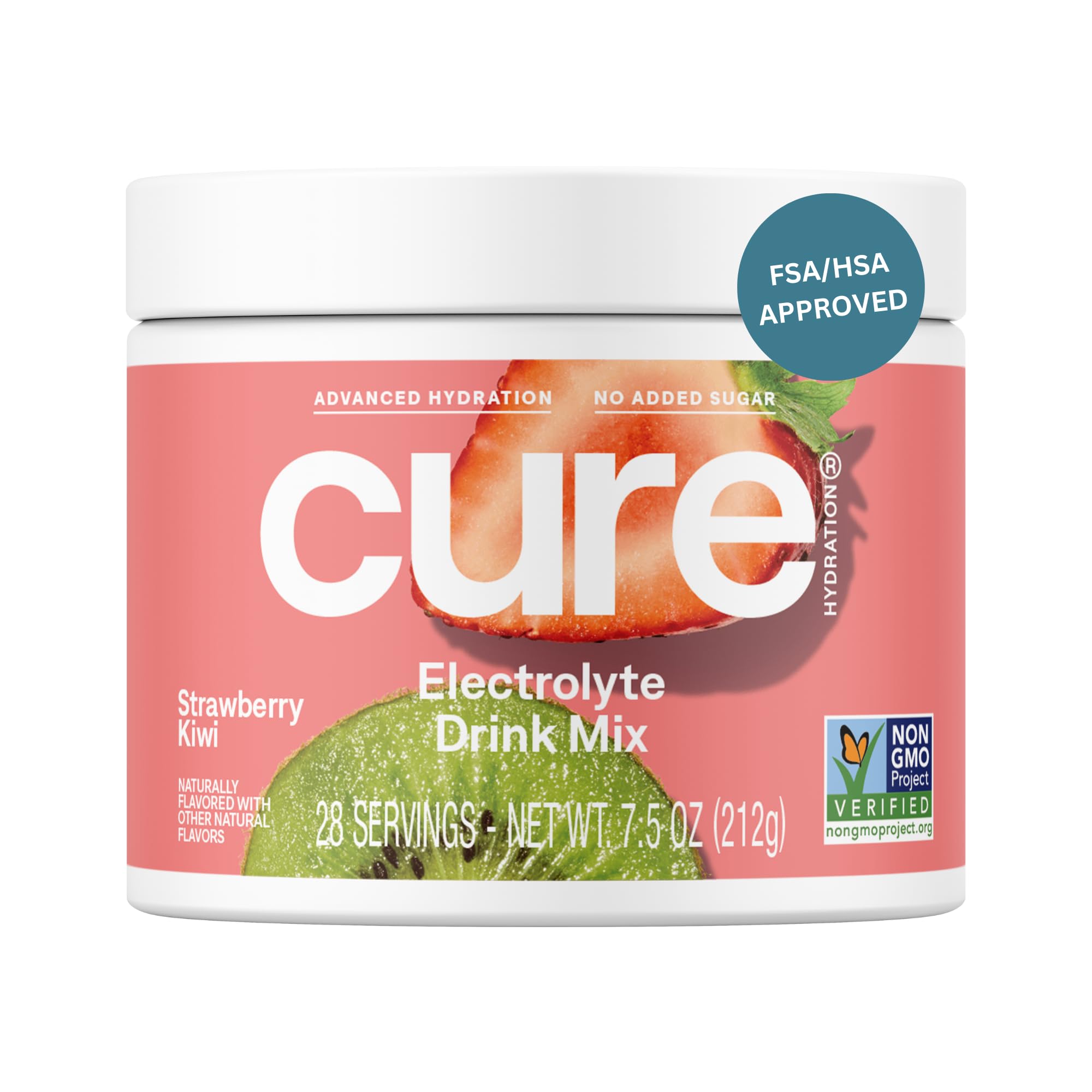 Cure Hydration hero image showcasing plant-based electrolyte drink mix