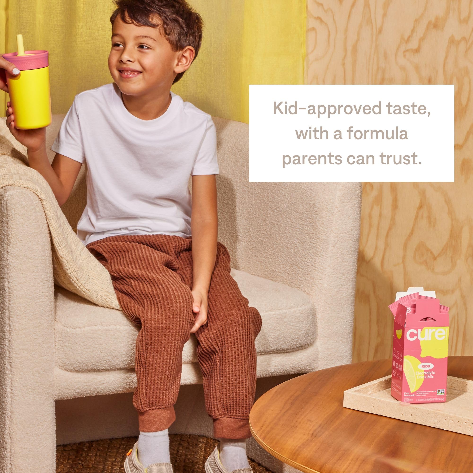 Mixing Cure Hydration drink with water for kids (8-16 oz)