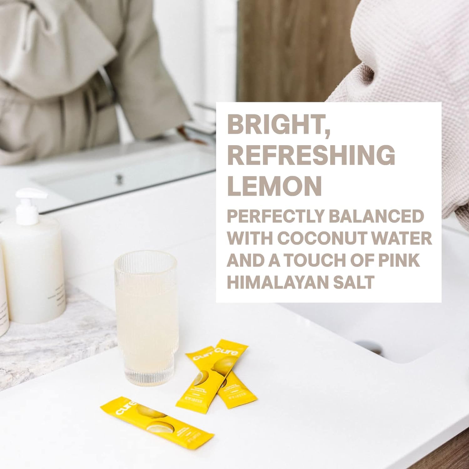 Oral rehydration solution concept graphic for Cure Hydration