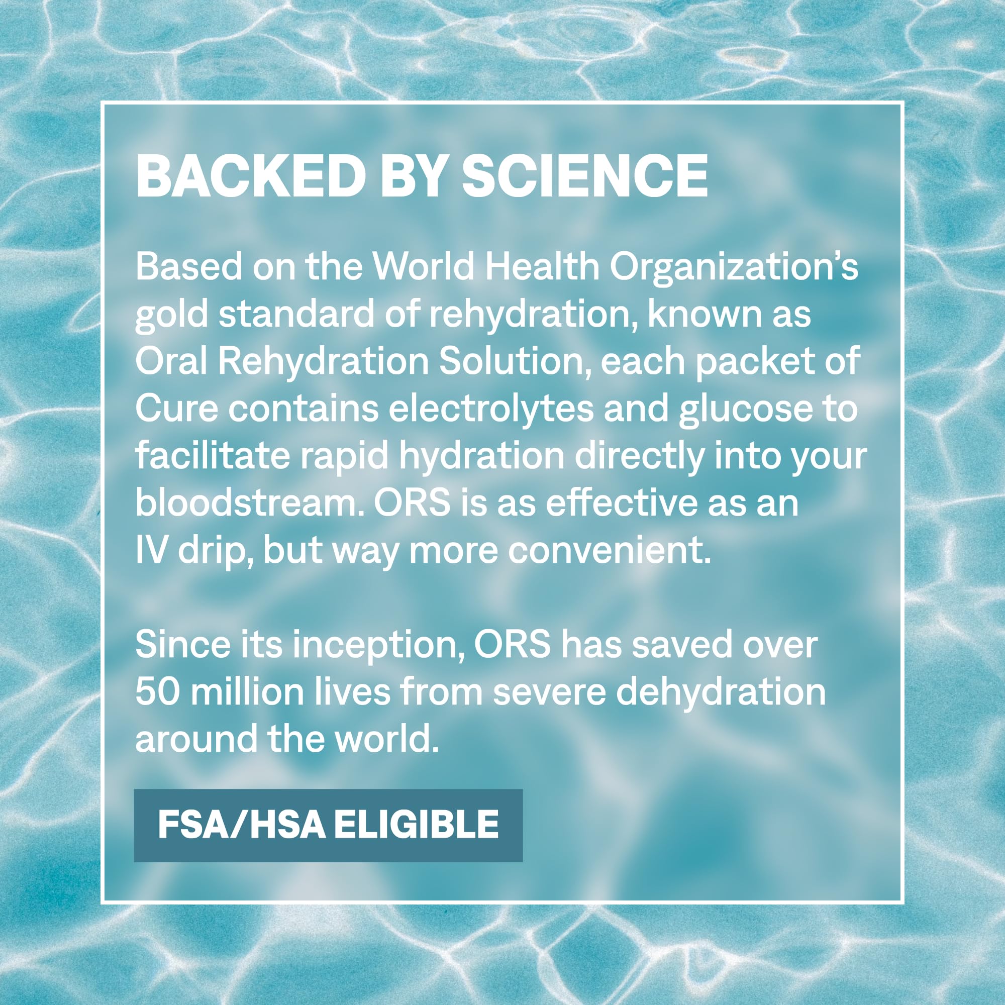 Display of Cure Hydration 28-pack variety pack