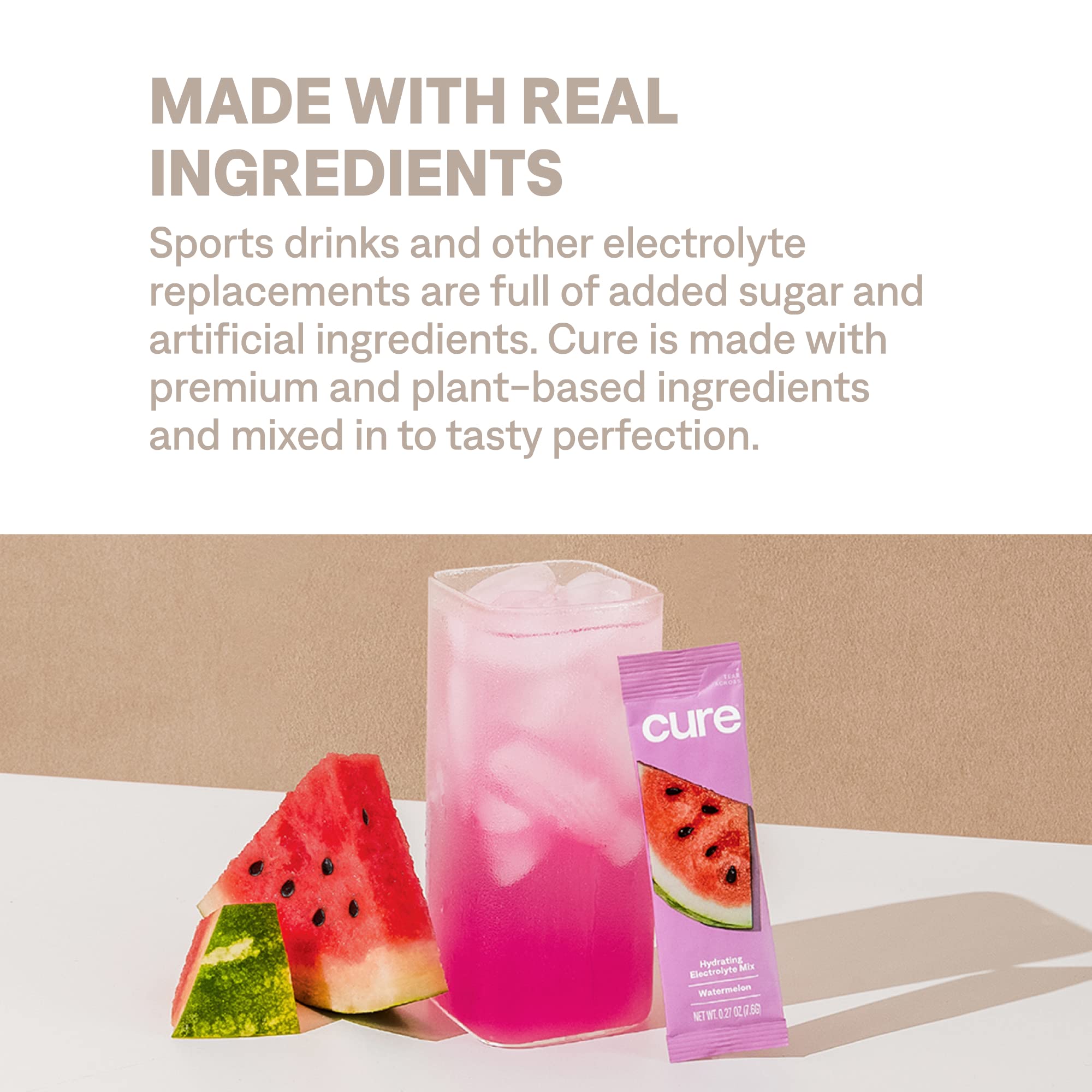 Cure Hydration Watermelon – 28 servings jar label