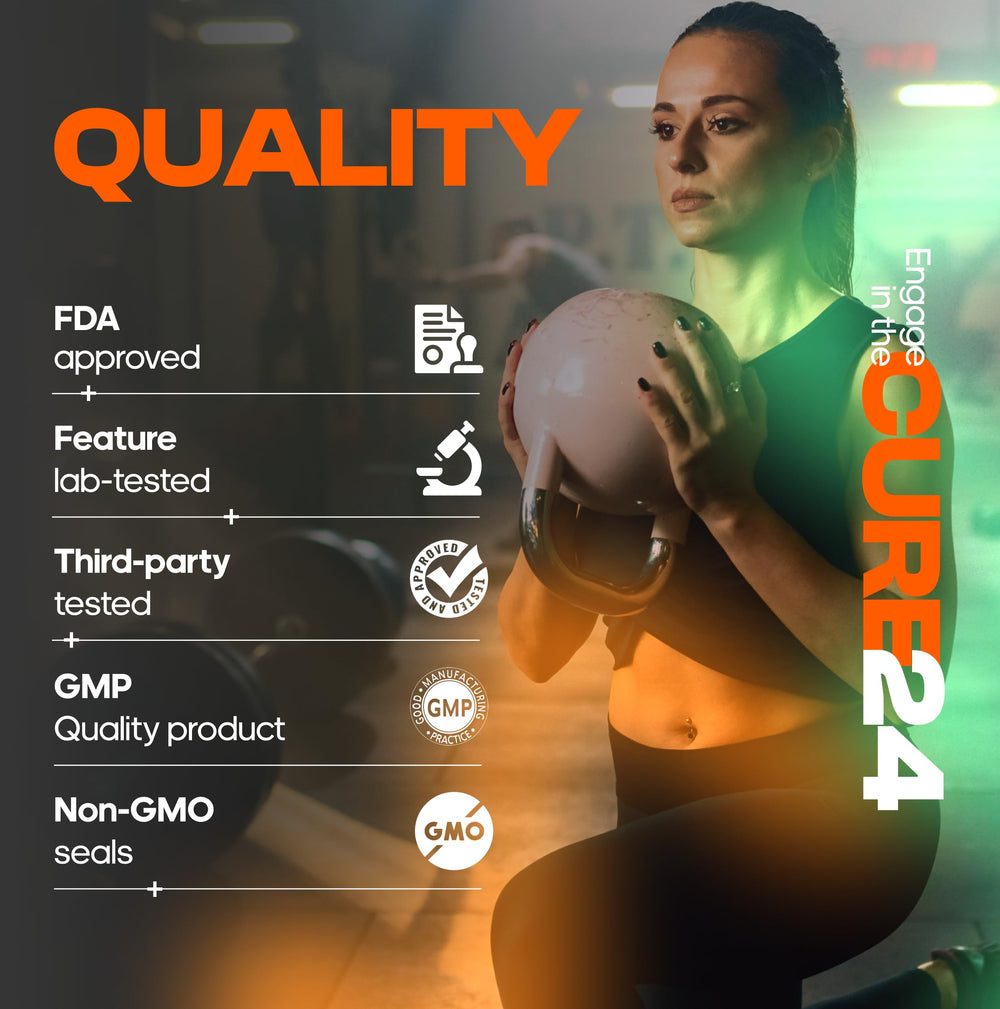 Made in USA manufacturing badge for Cure24