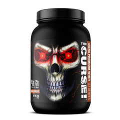 Front view of JNX SPORTS The Curse Ultra Premium Whey Double Chocolate 2lb packaging