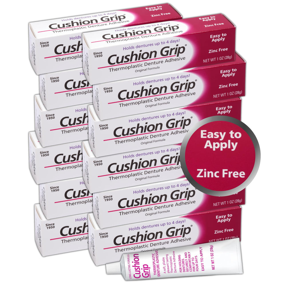 Cushion Grip Denture Adhesive 1oz 12-pack hero image