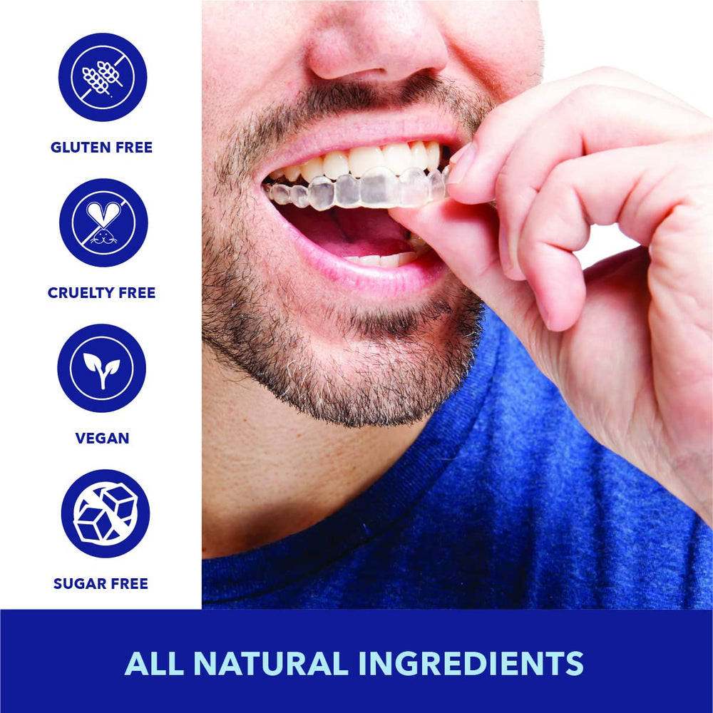 Illustration of ingredients featuring tea tree oil and distilled water