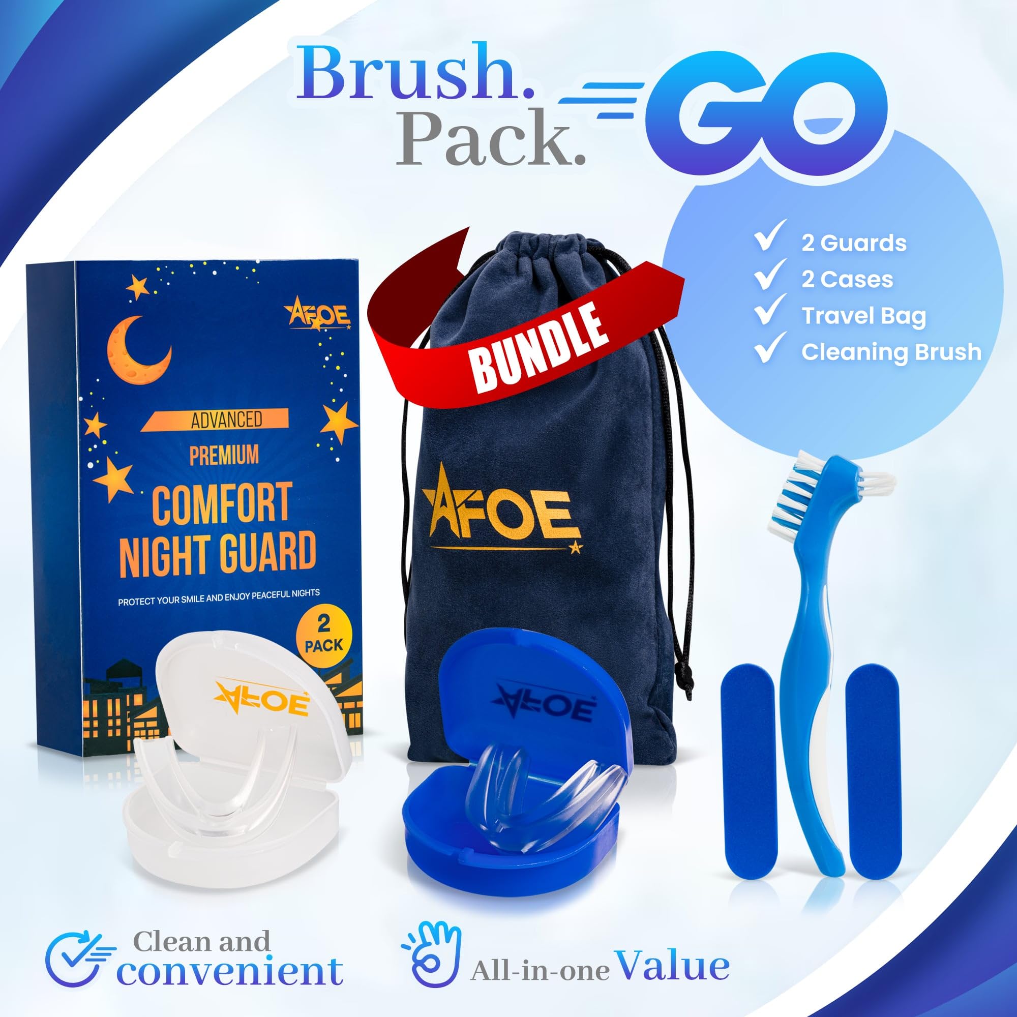 Close-up of custom-fit bruxism night guards