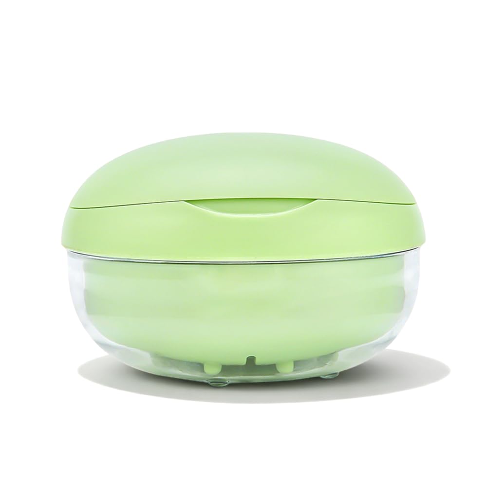 Green retainer case with mirror and removal tool, open