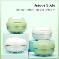 Screw-top leakproof lid of green retainer case