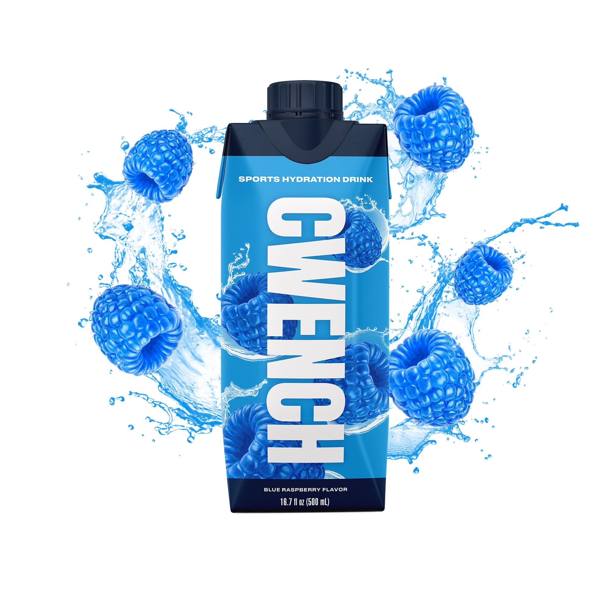 CWENCH HYDRATION Blue Raspberry fridge-pack ideal for home or office hydration.