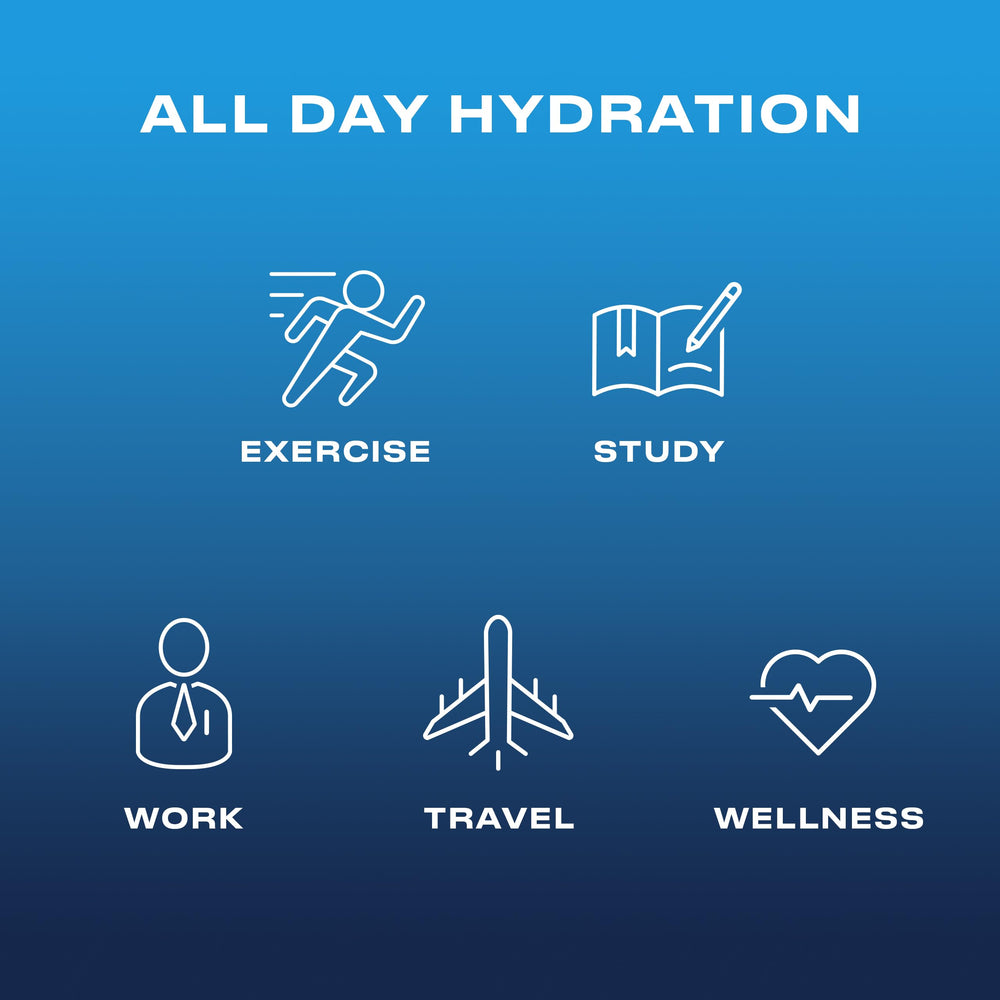 CWENCH HYDRATION Blue Raspberry pack convenient for daily hydration on the go.