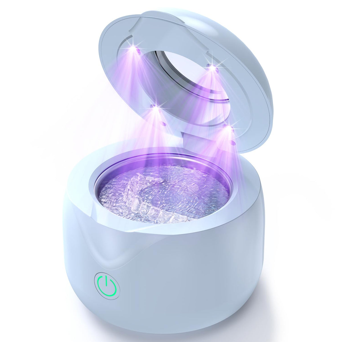 Main product image showing CXRUY Ultrasonic Retainer Cleaner in Blue with 200ml capacity