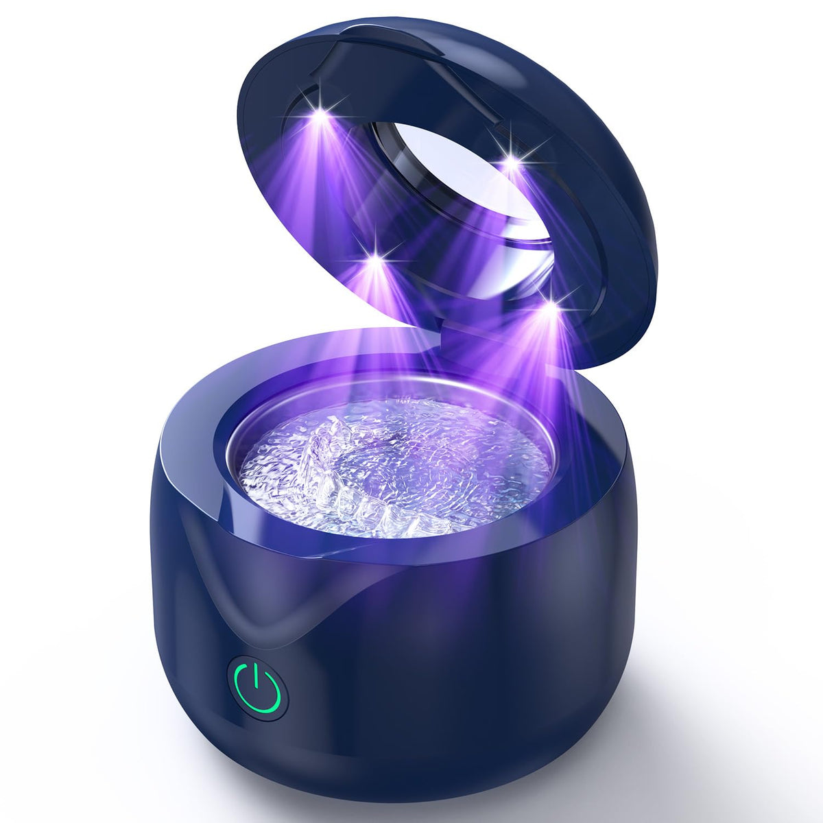 CXRUY Ultrasonic Retainer Cleaner navy blue front view