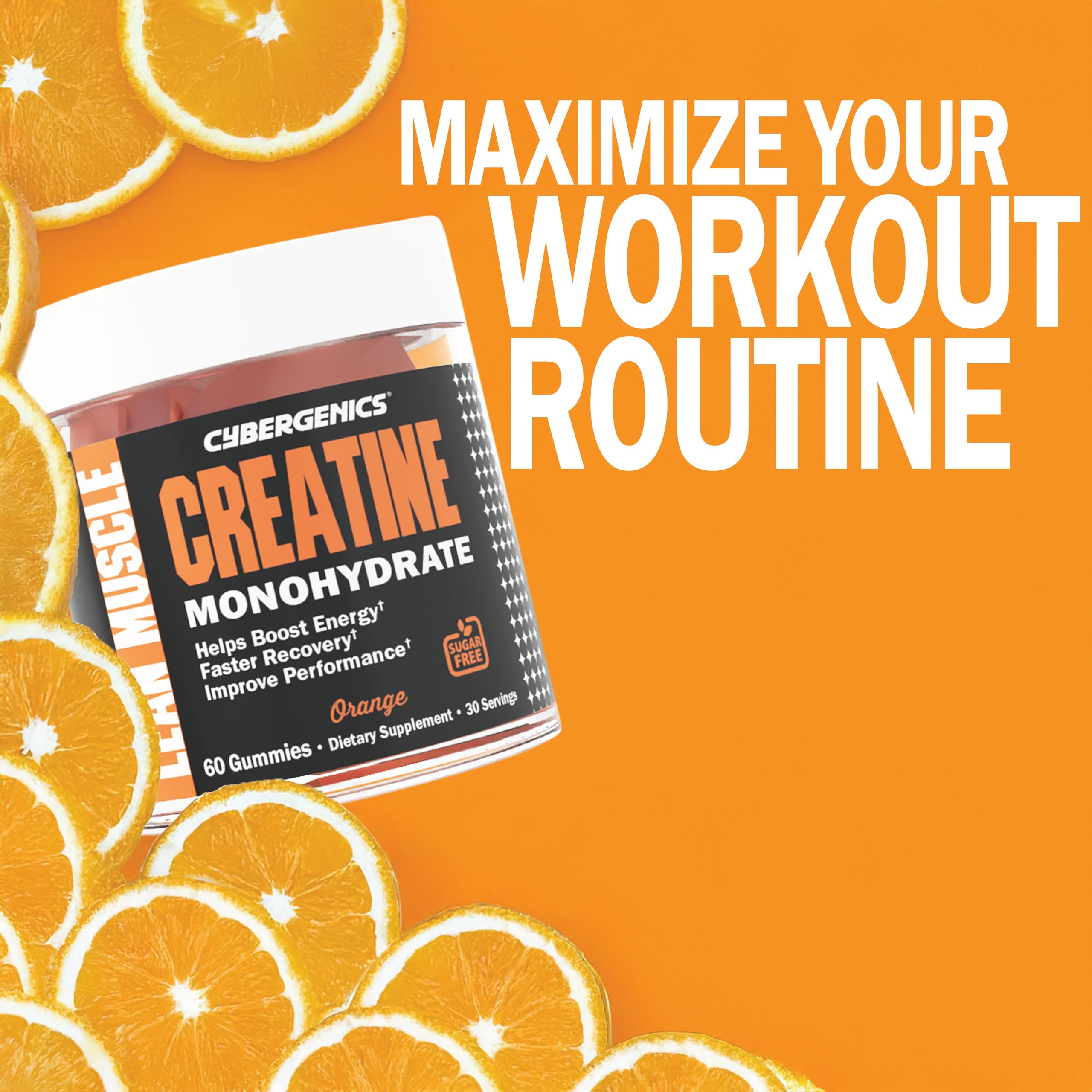 Supplement facts panel for Cybergenics Creatine Monohydrate Gummies