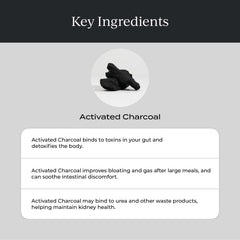 Coconuts and activated charcoal imagery for natural detox