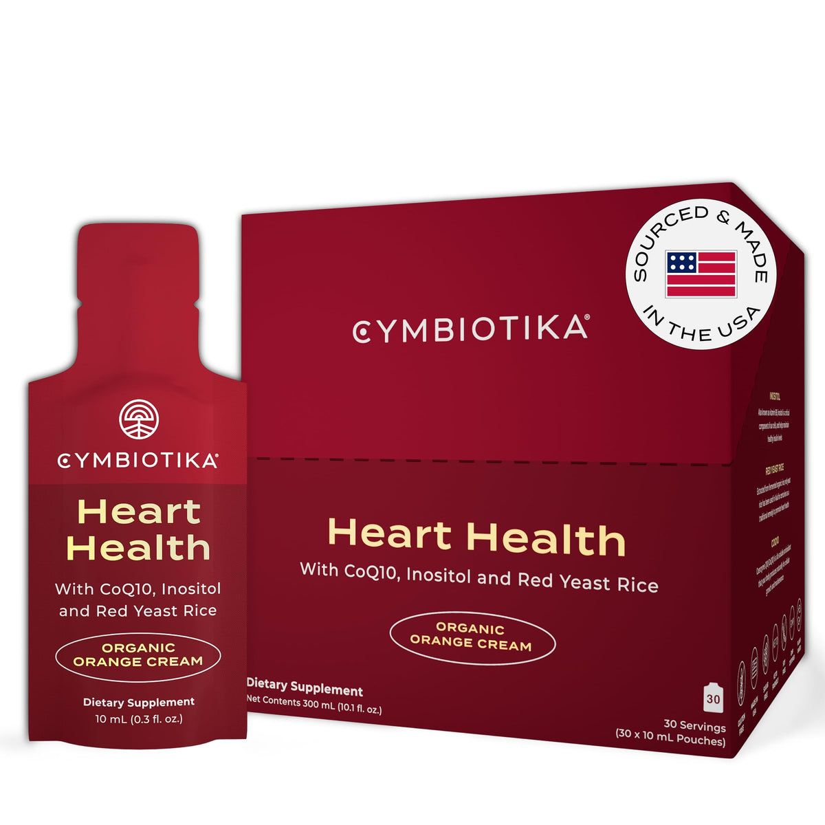 Front of CYMBIOTIKA Heart Health 30-pack packaging