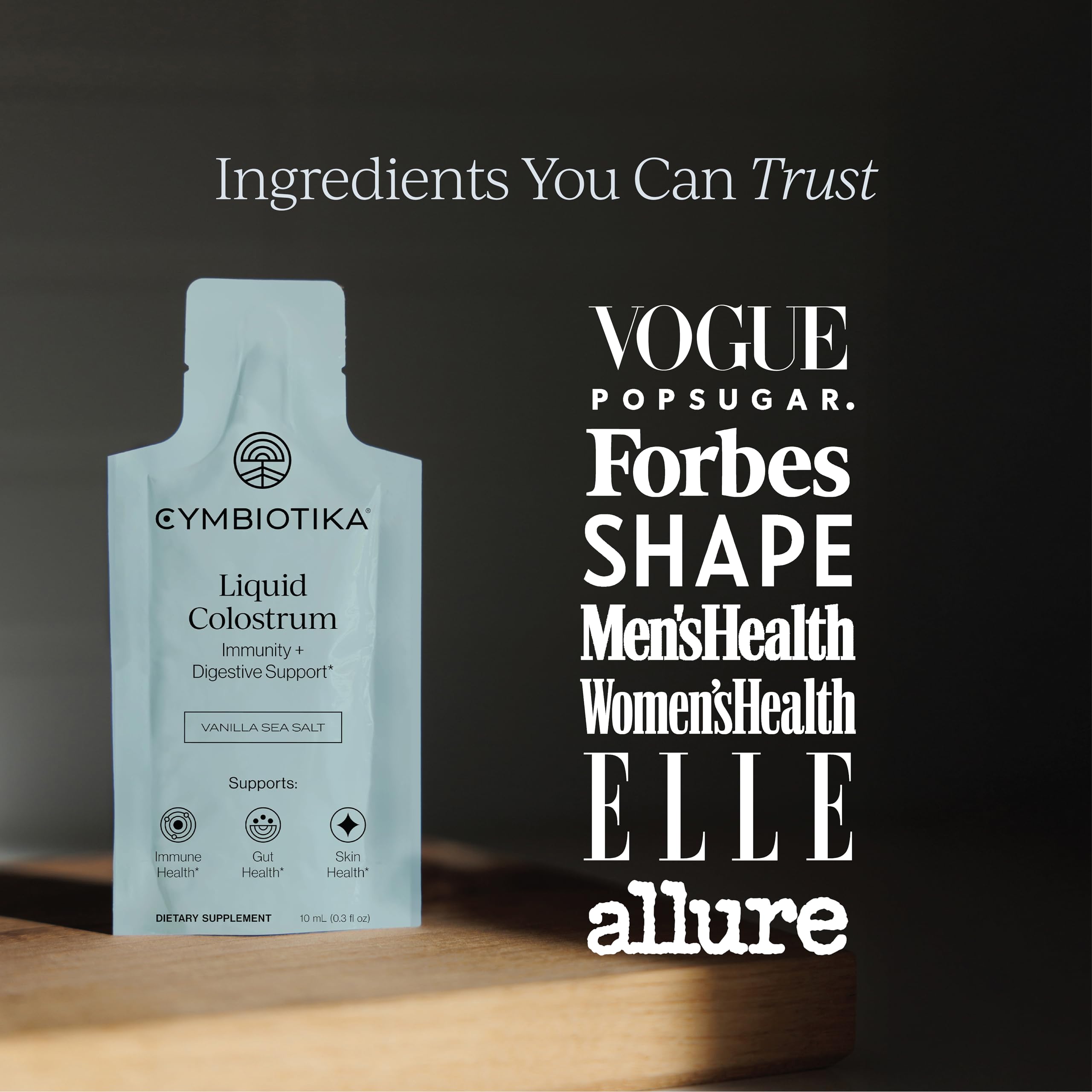 USA-made and ethically sourced bovine colostrum label