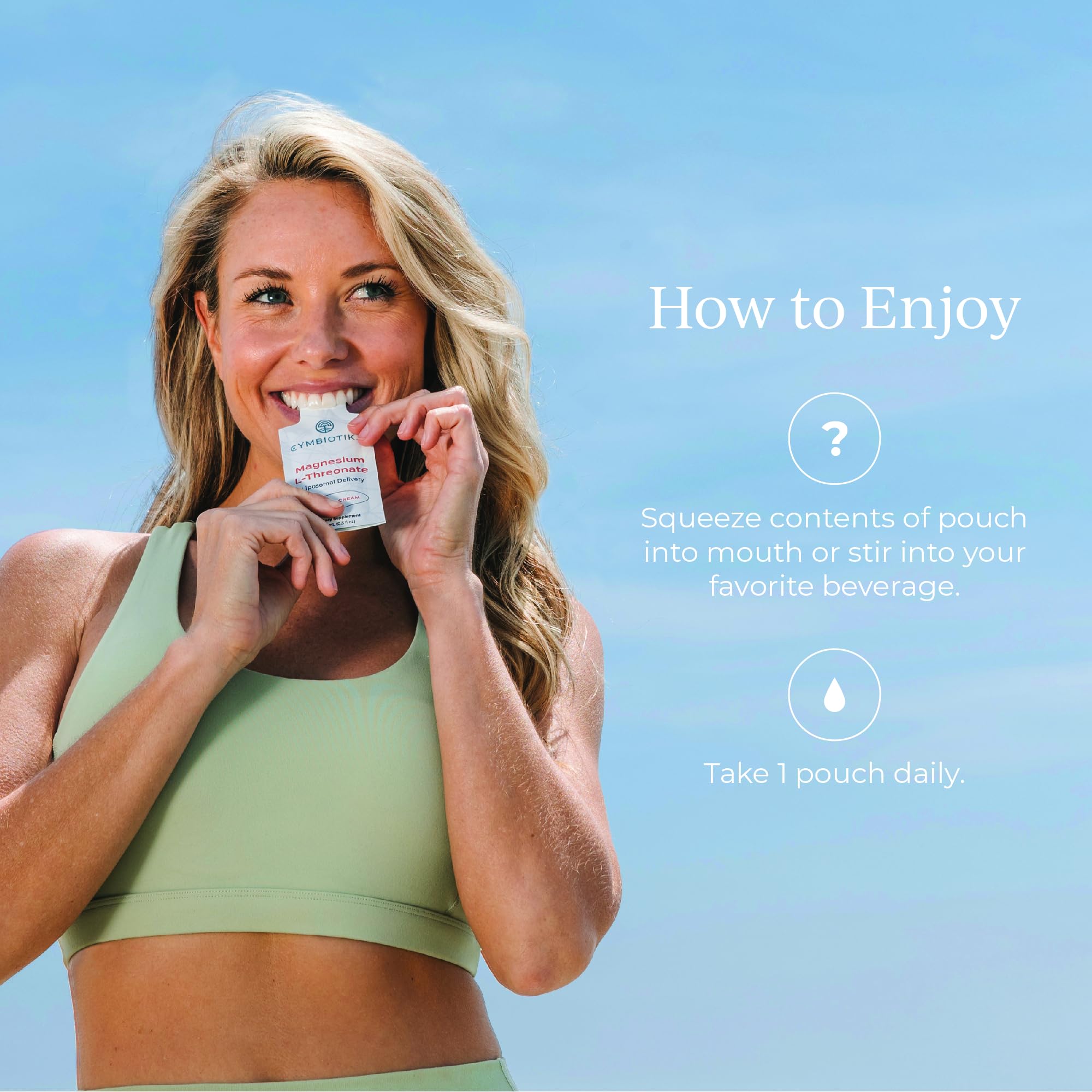 Close-up of the vanilla-flavored liquid pouch