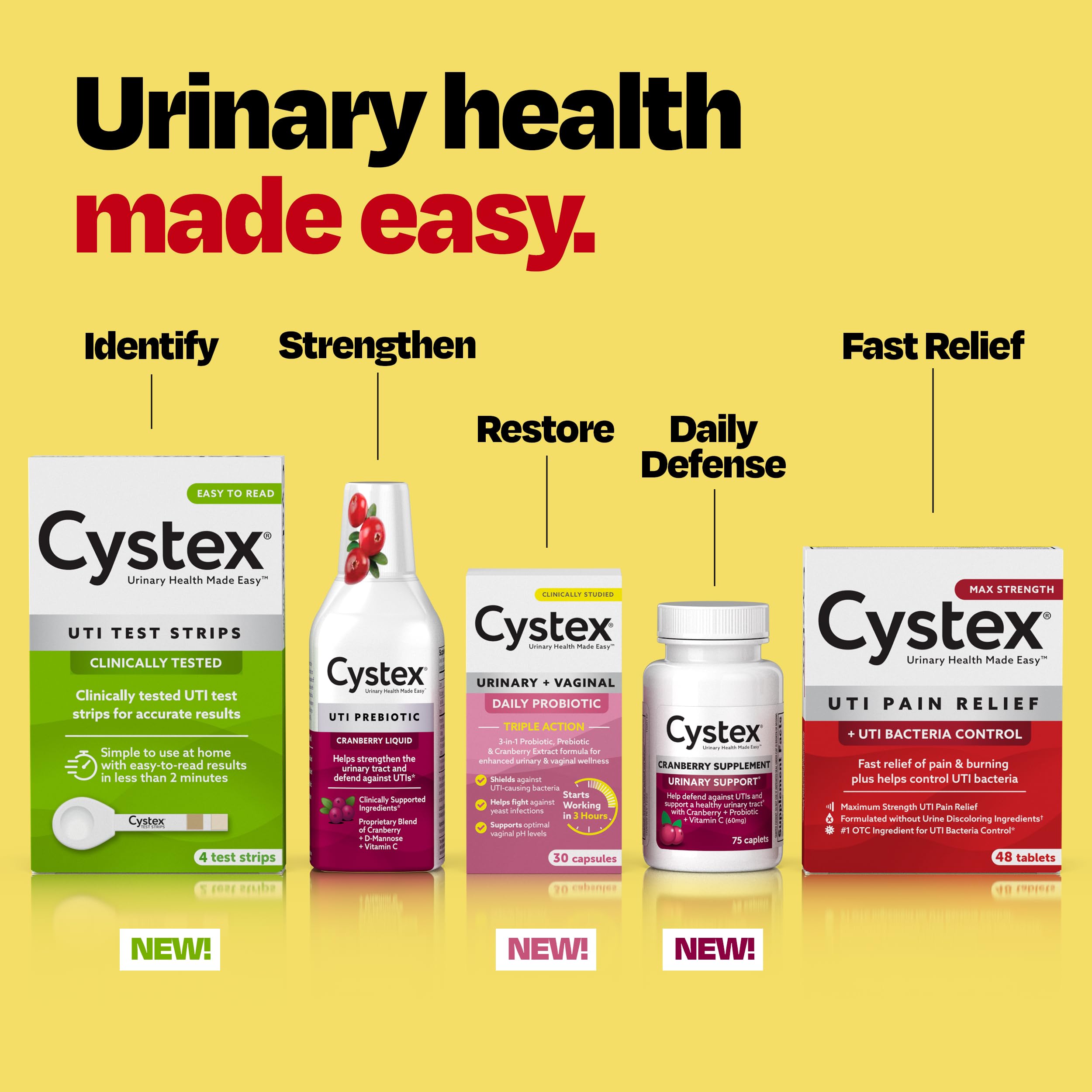 Serving ideas for Cystex UTI support with water smoothie or yogurt