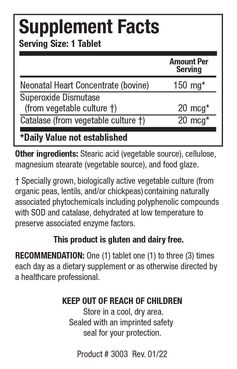 Neonatal bovine heart concentrate used in Cytozyme-H