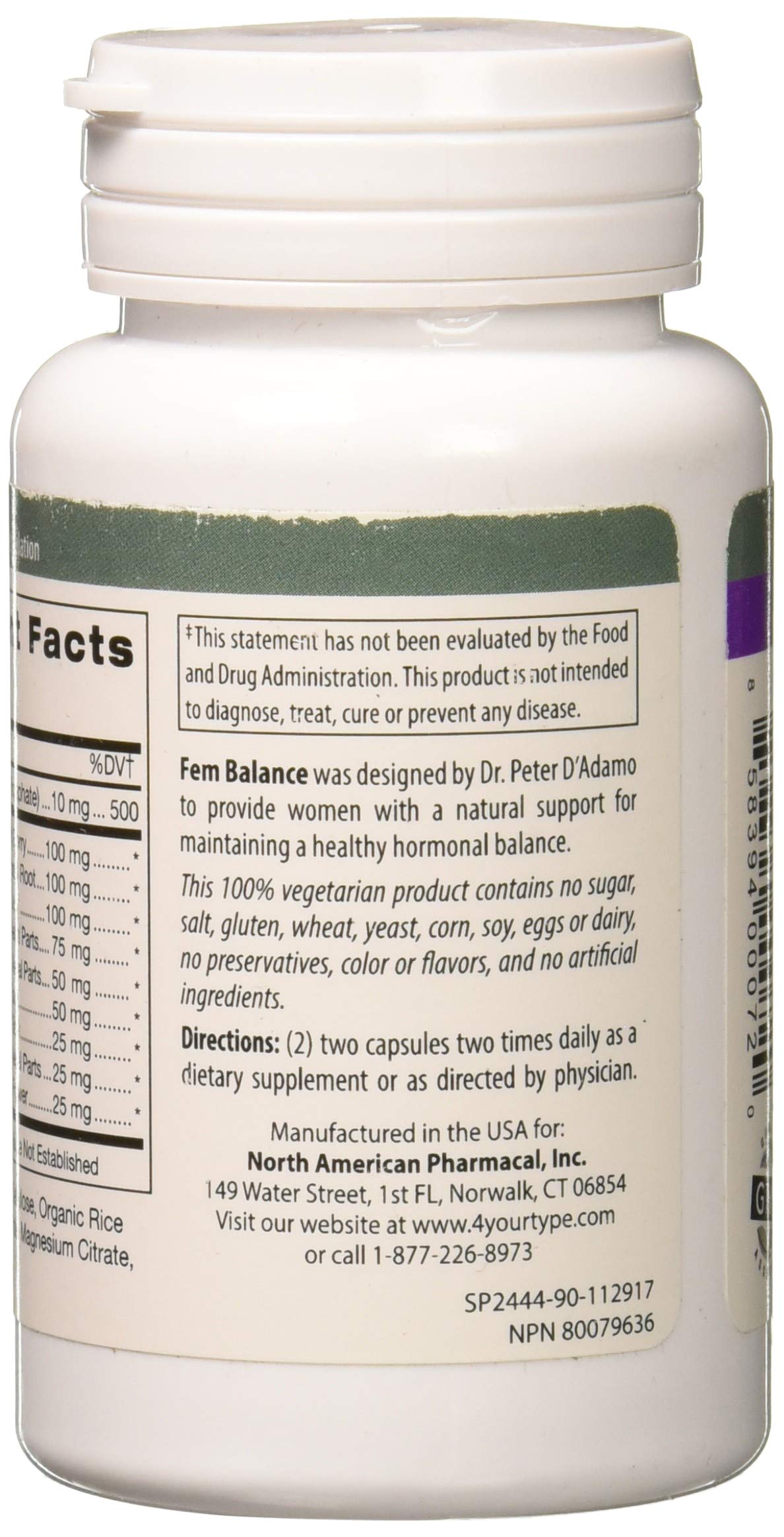 Natural nutrition for women - D'Adamo Fembalance product