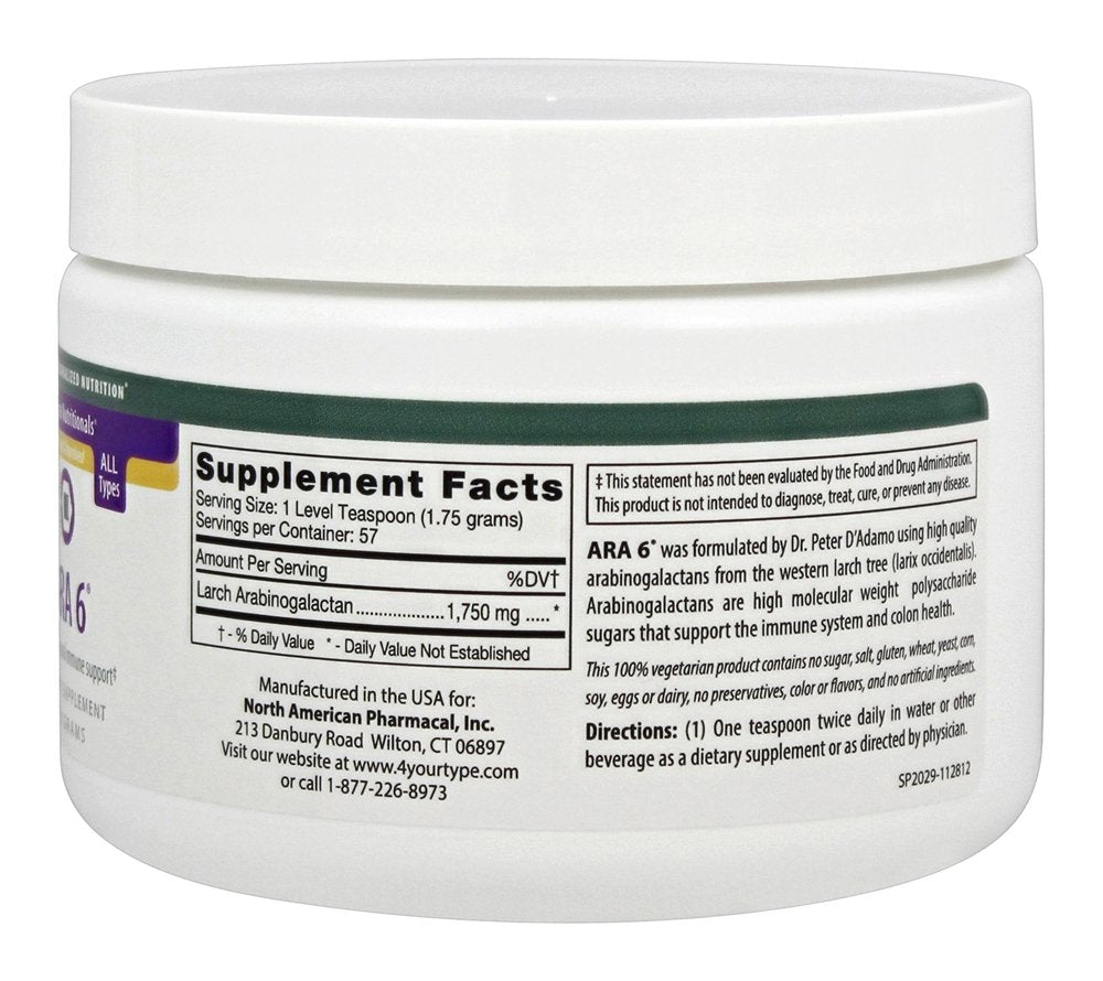 D'Adamo Personalized Nutrition Ara 6 100 Gram image 3