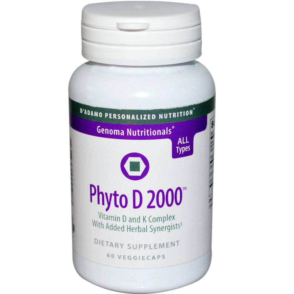 D'Adamo Phyto D 2000 bottle with Vitamin D and K complex and herbal synergists