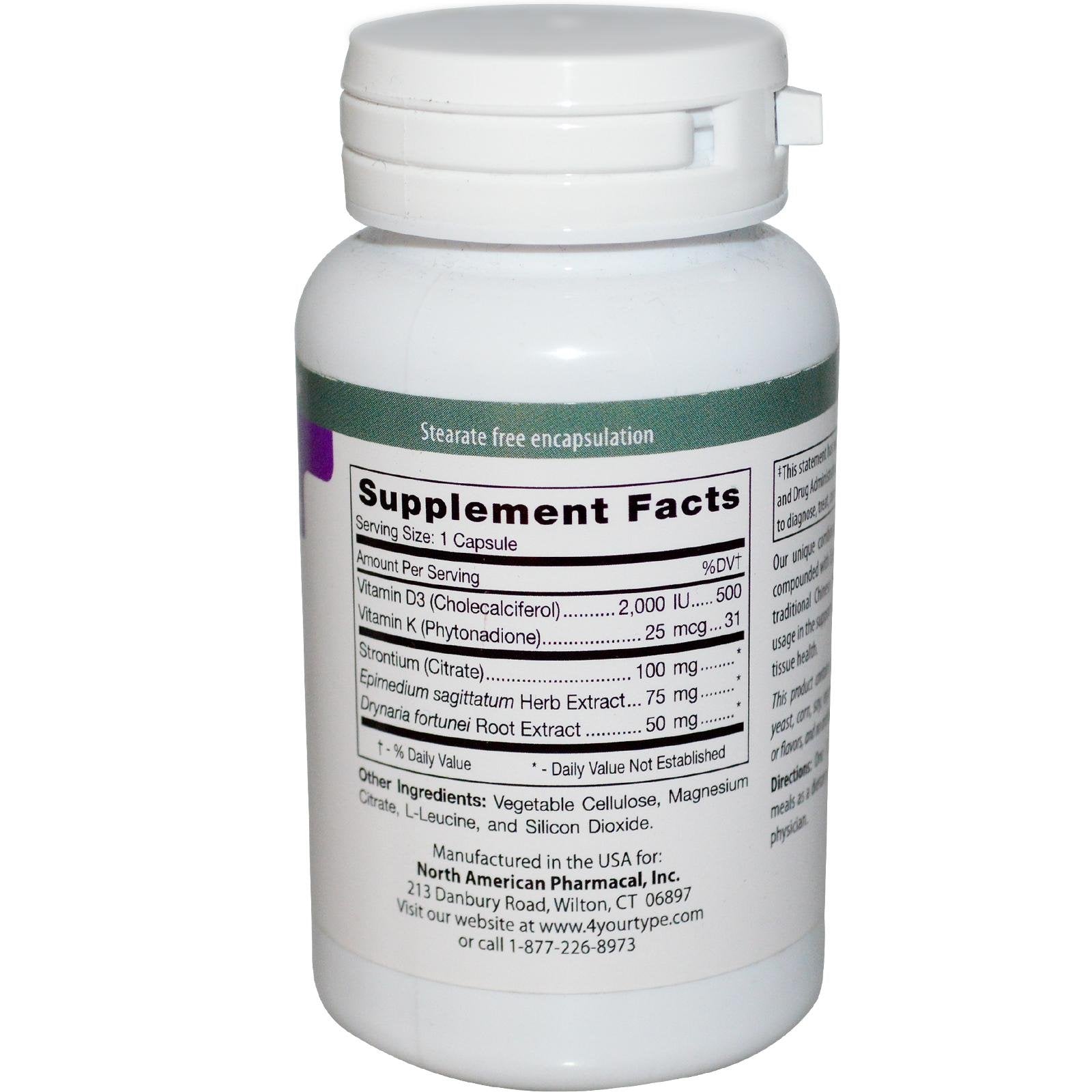 Close-up of the D'Adamo Phyto D 2000 bottle label showing 60 vcaps