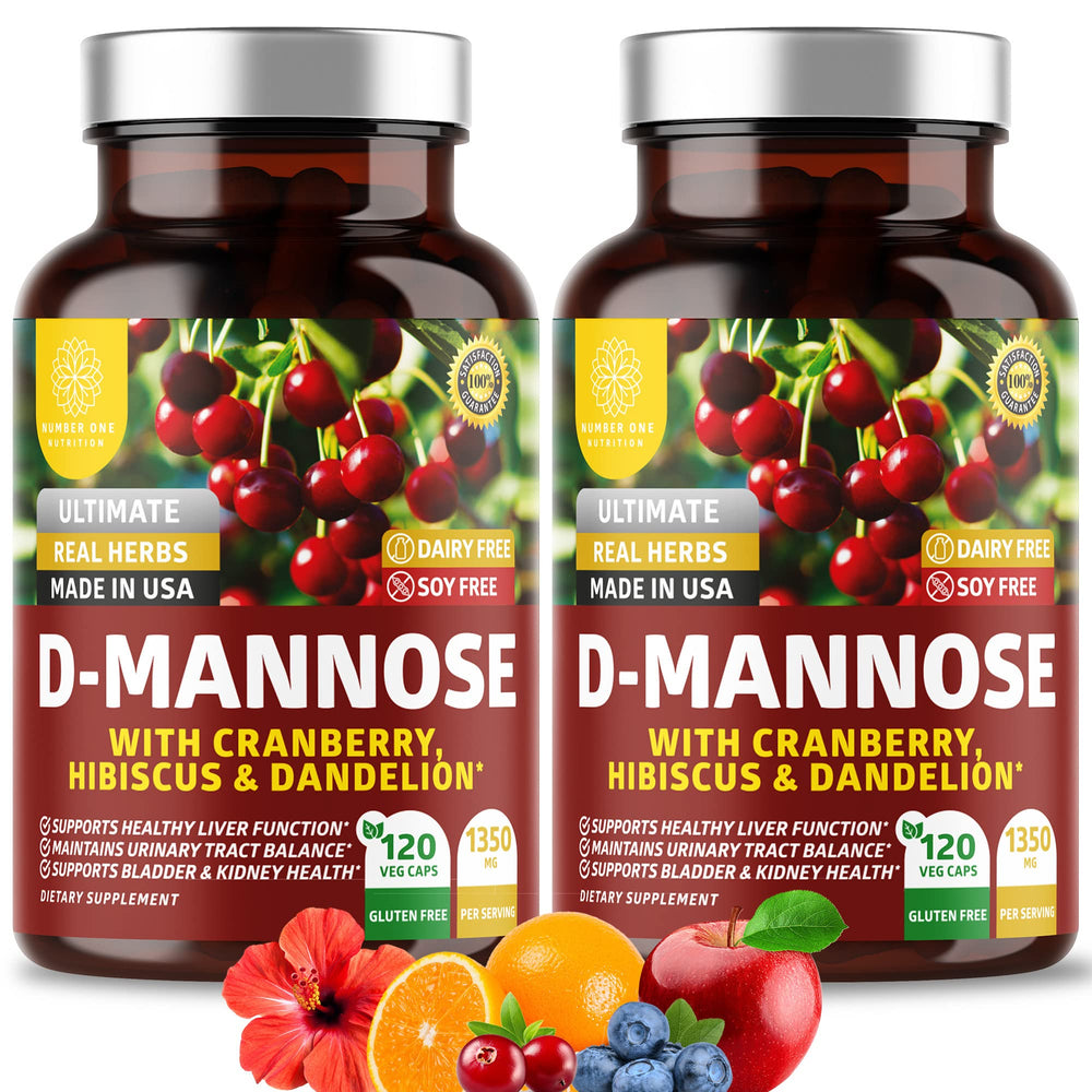 Number One Nutrition D-Mannose 1350mg premium bottle label