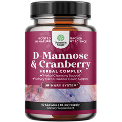 Hero image showing D Mannose with Cranberry 1000mg capsules