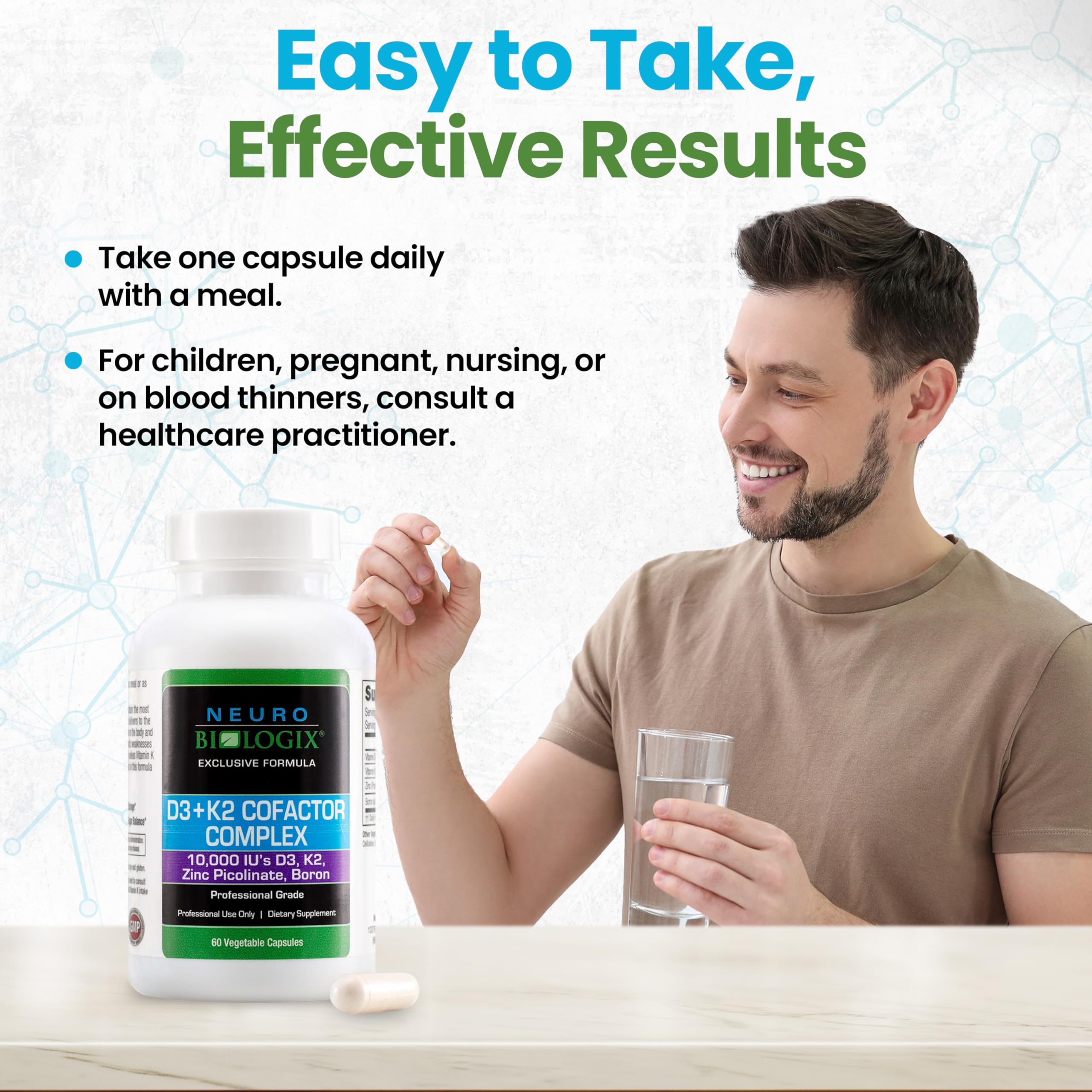 Neurobiologix D3+K2 Cofactor Complex packaging on display