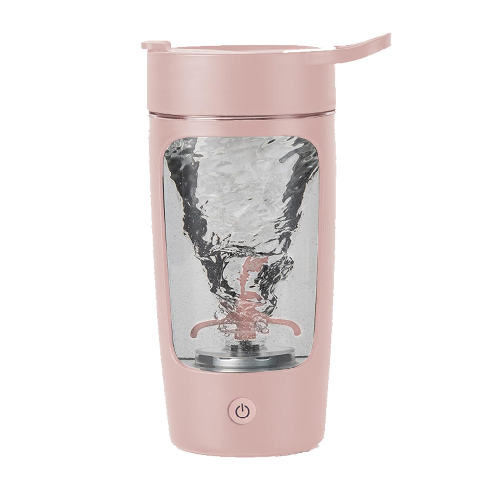 Daasigwaa electric shaker bottle 22oz pink ready for on-the-go hydration and mixing.