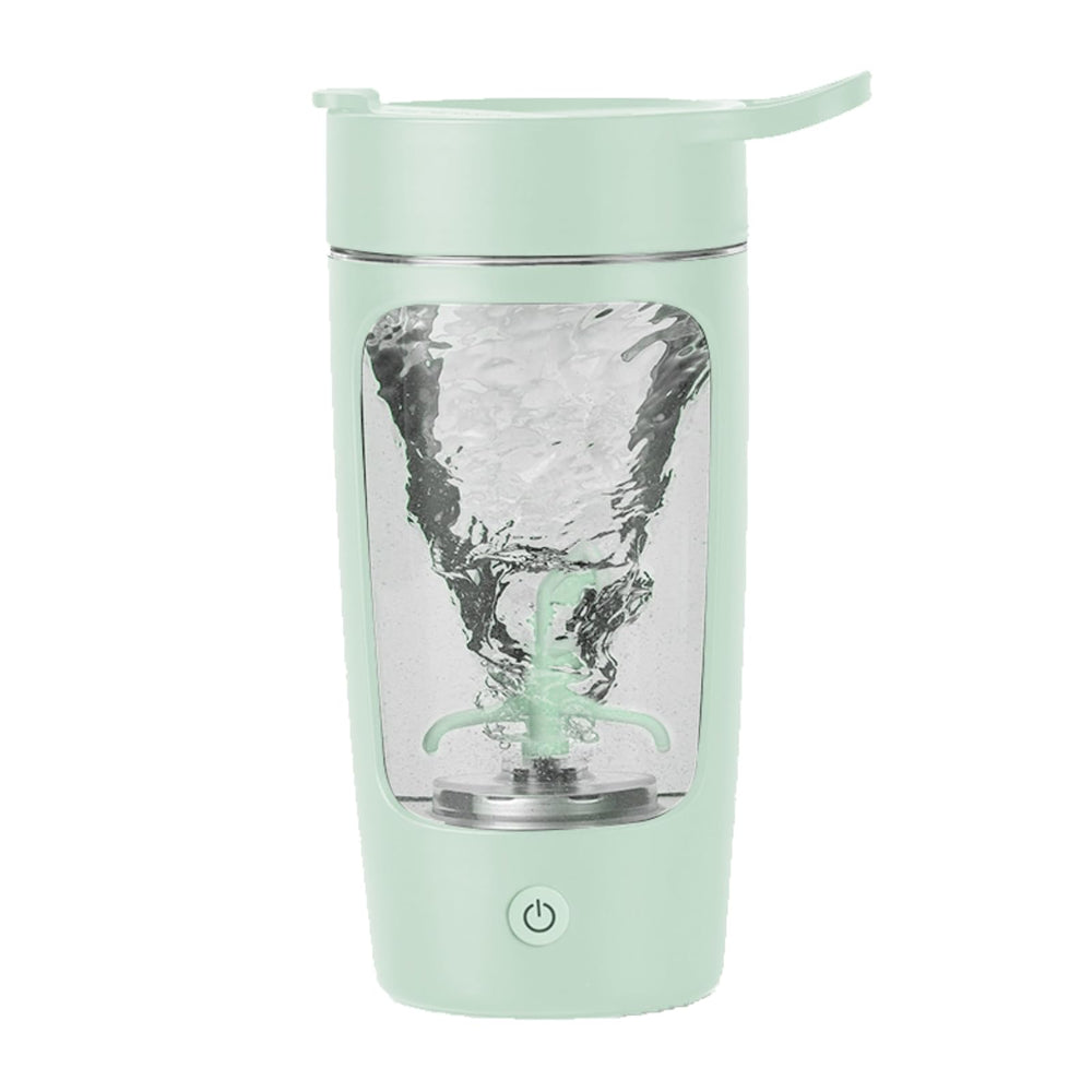 Daasigwaa electric shaker bottle green front view for on-the-go shakes