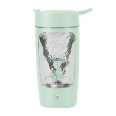 Daasigwaa electric shaker bottle green front view for on-the-go shakes
