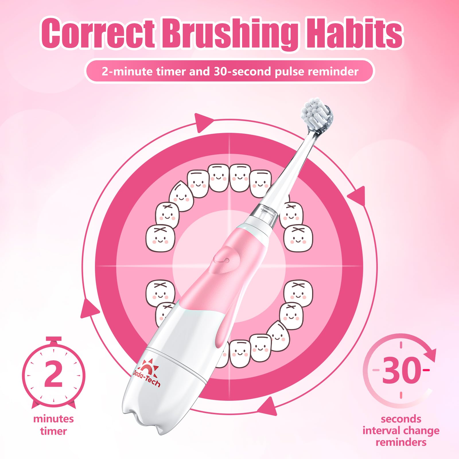 DADA-TECH toothbrush packaging with warranty information