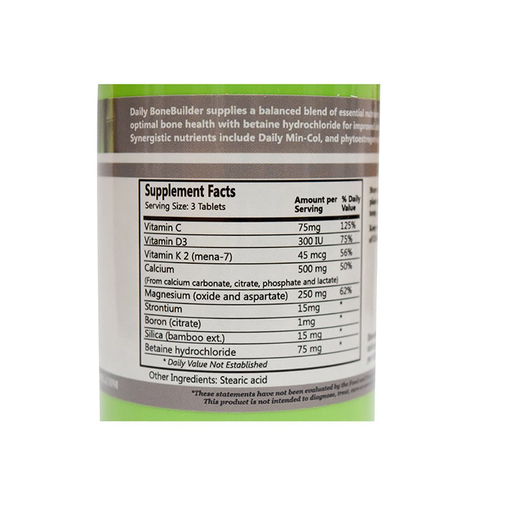 Close-up of Daily Bone Builder tablets