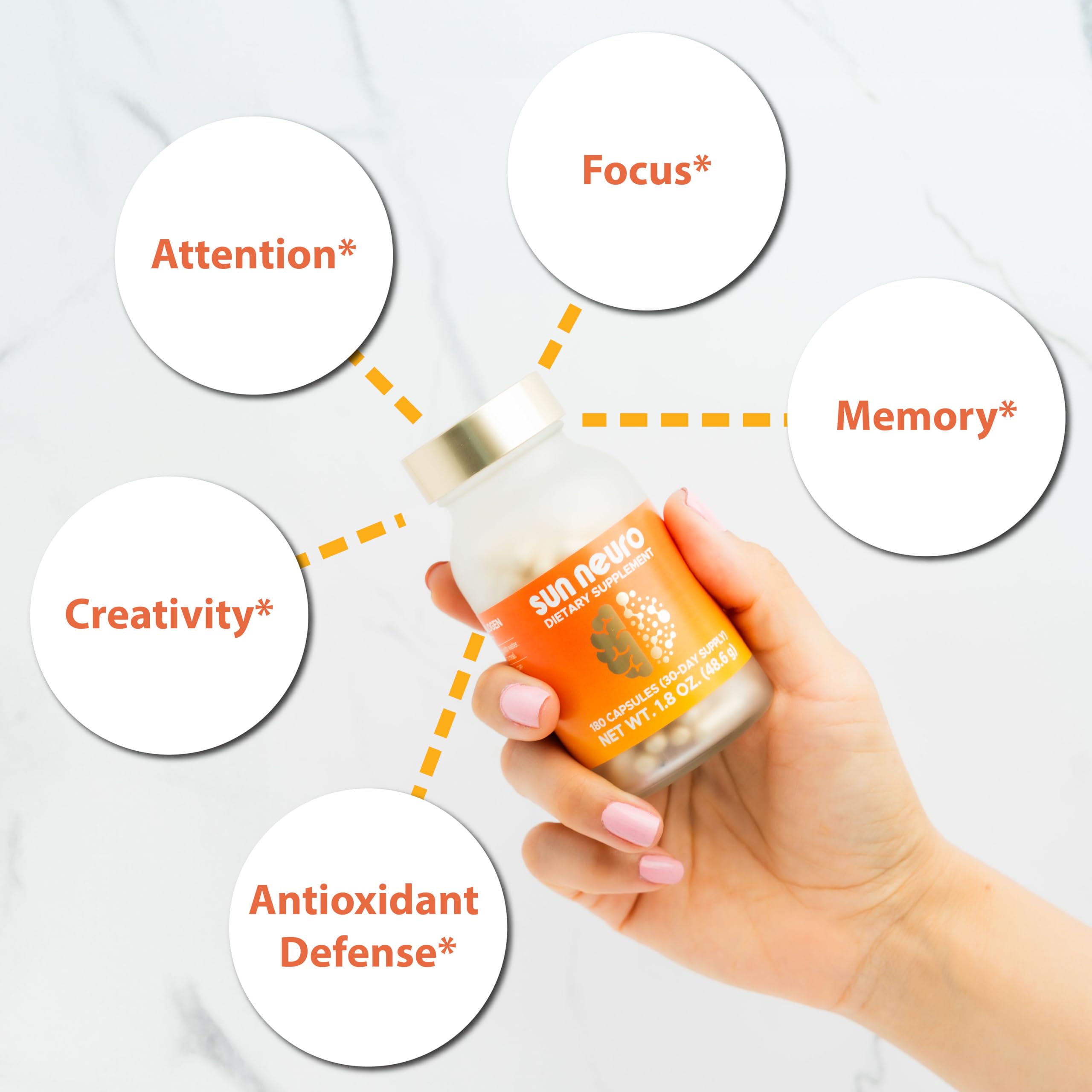 Daily brain food concept with nootropics for memory and focus