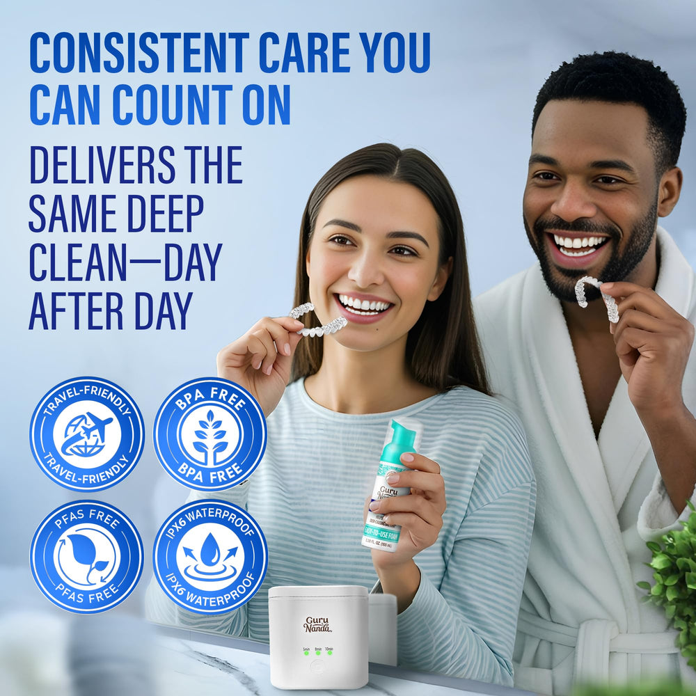 Simple daily cleaning routine with foam application