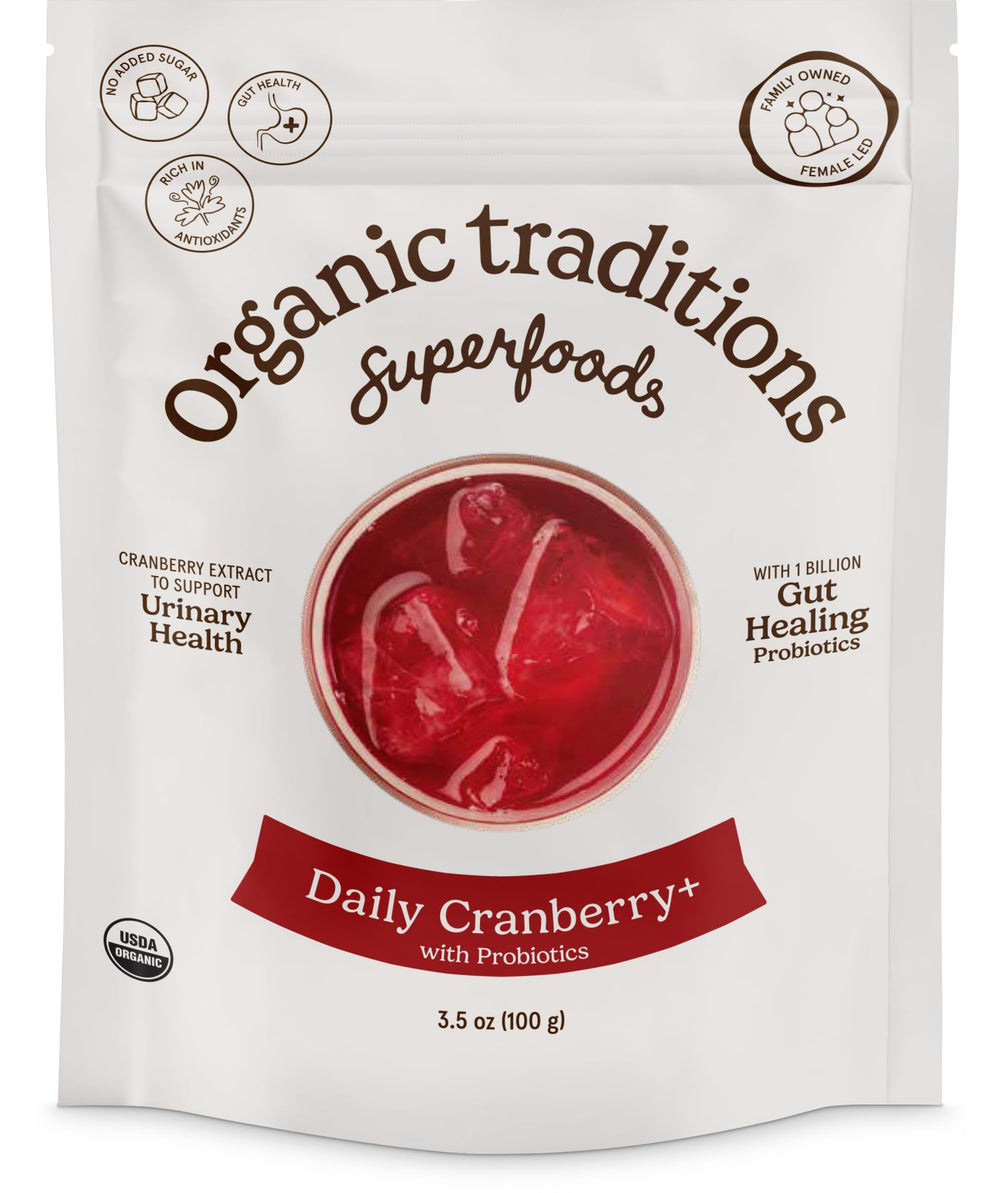 Organic Traditions Daily Cranberry+ powder bottle