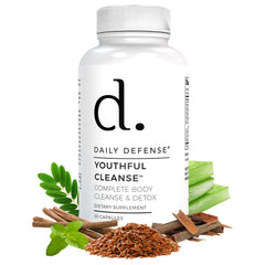 Daily Defense 14 Day Cleanse bottle front for gut detox