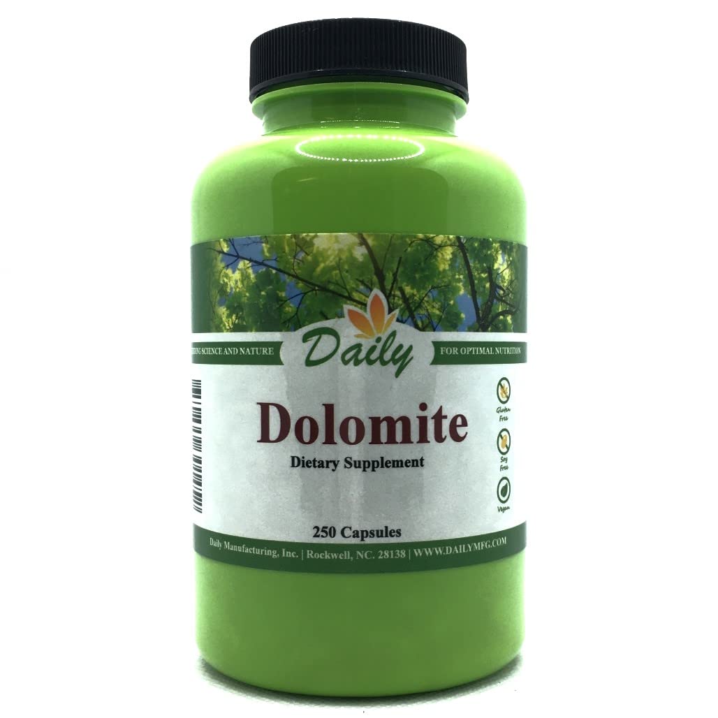 Front view of Daily Dolomite bottle