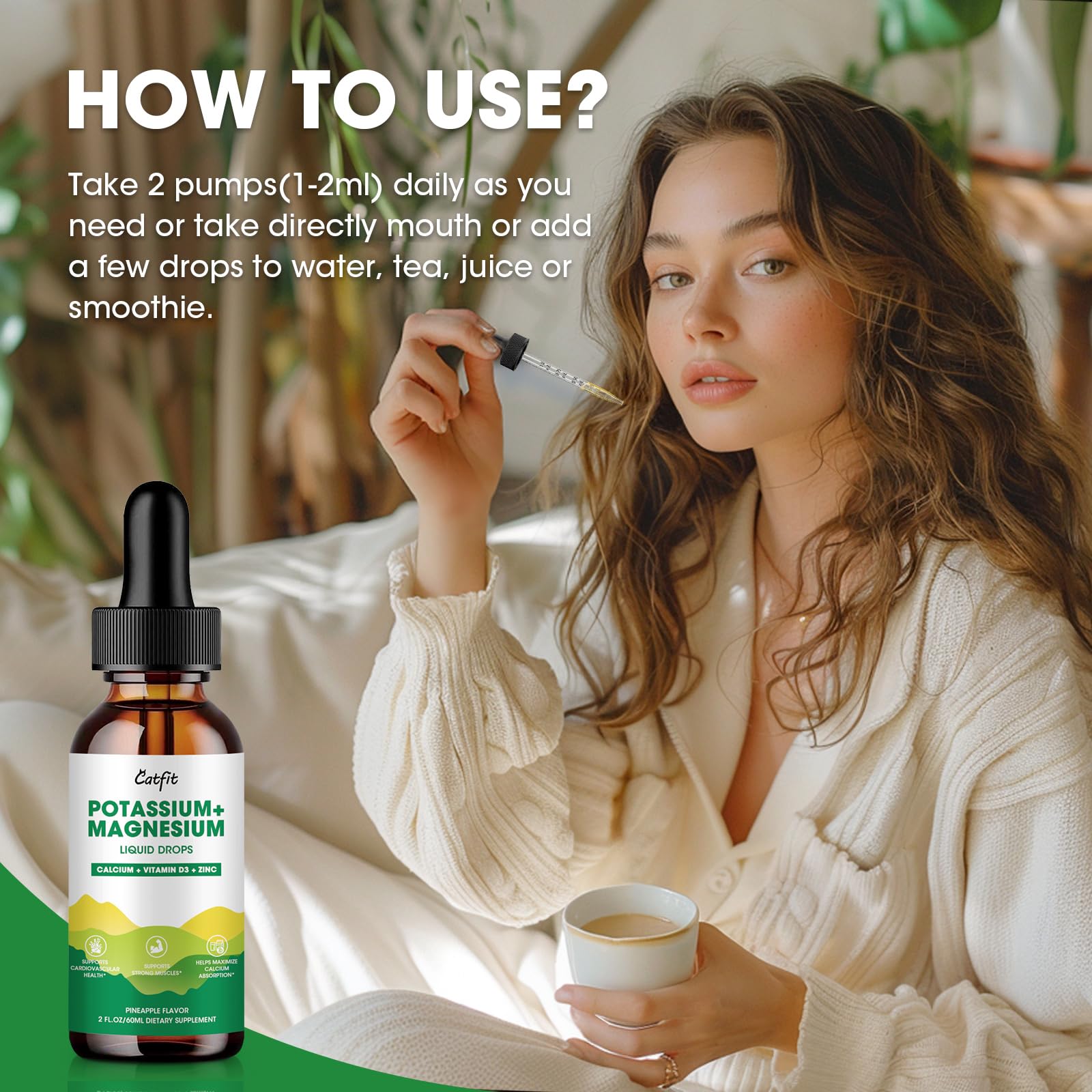 Illustration of 2ml daily serving and dosage