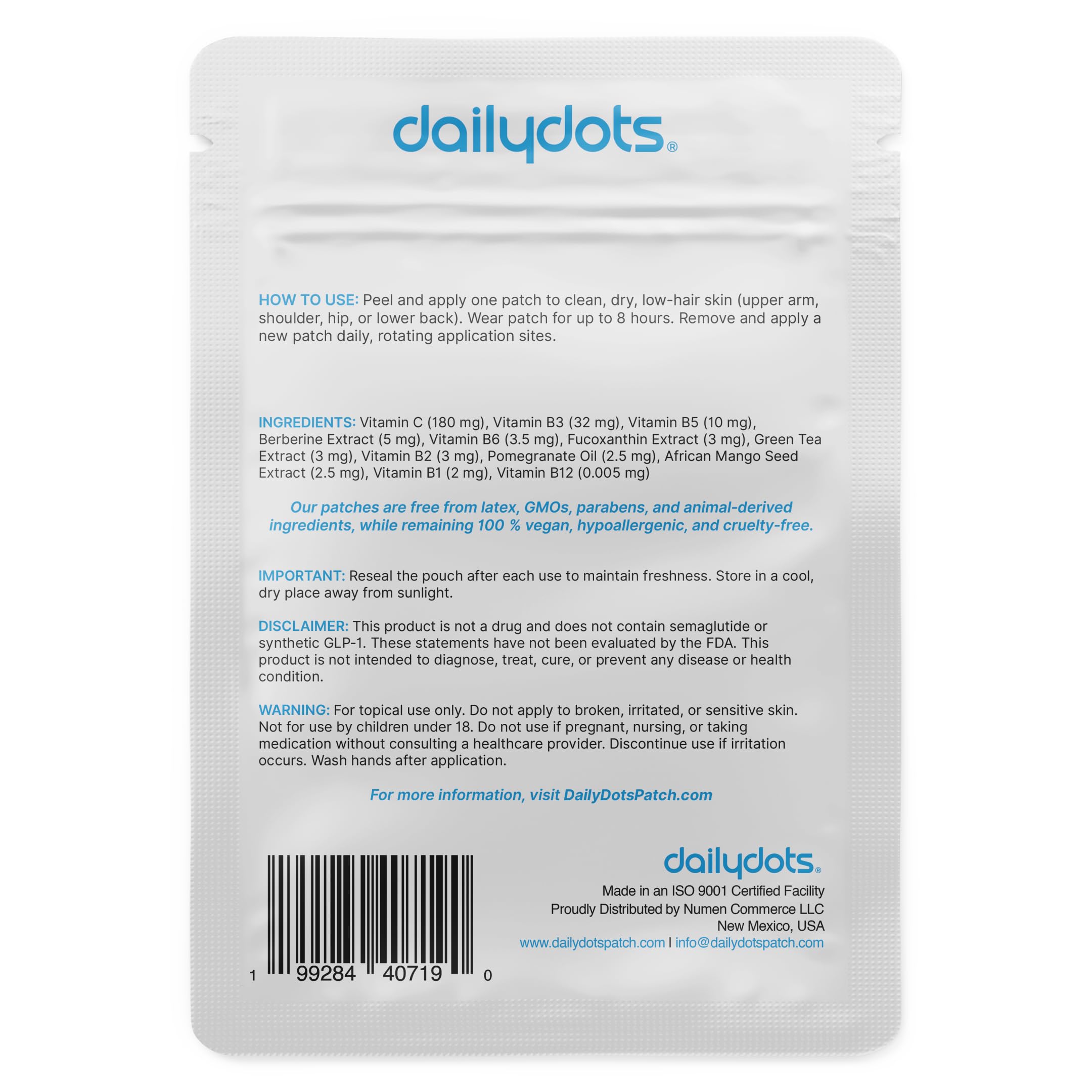 Vegan hypoallergenic patch material close-up