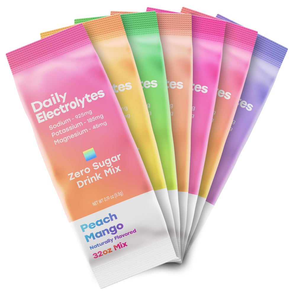 Daily Electrolytes mixed berry flavor delivers tasty, keto friendly hydration.