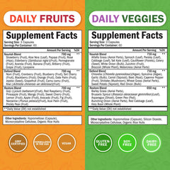 2-pack packaging and product shot of daily fruits and veggies