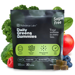 Daily Greens Gummies front label – 120 count bottle