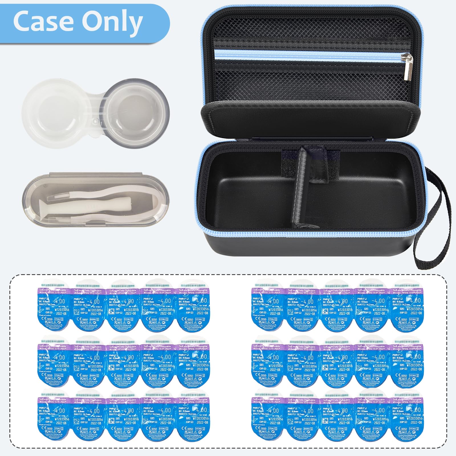 Zipper mesh pocket for accessories