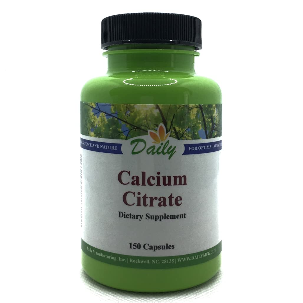 Daily Manufacturing Calcium Citrate bottle front