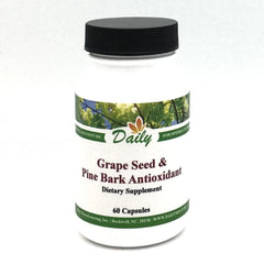 Daily Manufacturing Grape Seed & Pine Bark Extracts OPC blend with Citrus Bioflavonoids in 60 vegetarian capsules